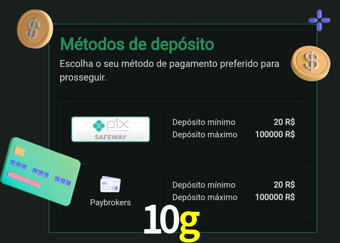 O cassino 10g oferece uma grande variedade de métodos de pagamento