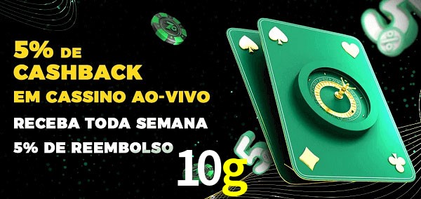 Promoções do cassino ao Vivo 10g